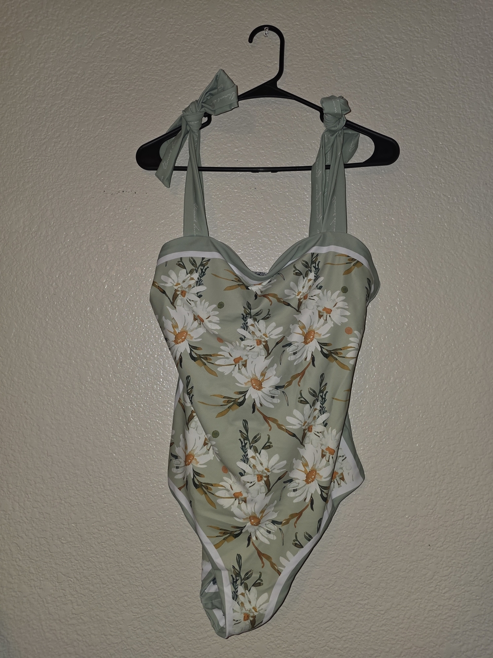 2-in-1 Reversible Floral One Piece Swimsuit Vintage w/ Adjustable Straps - Picture 3 of 4